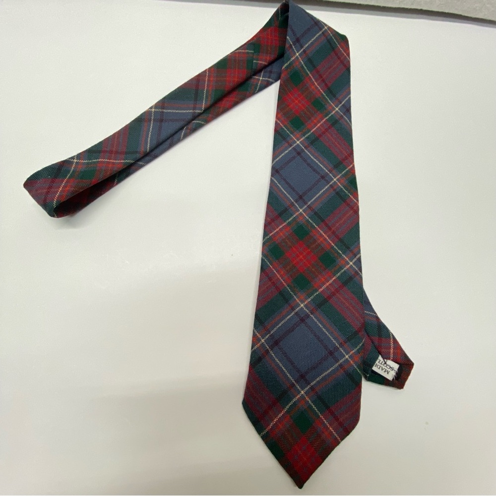 Irish County Tartan 100% pure New Wool Plaid Men's Necktie Tie made in Scotland